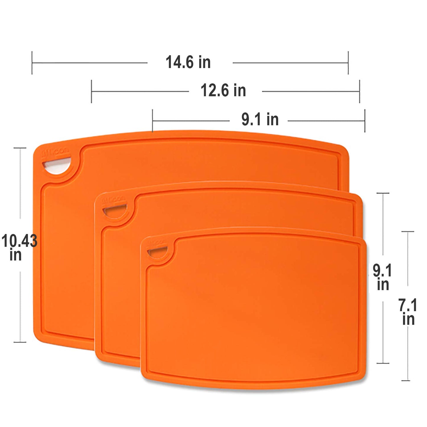 liflicon Cutting Board (L+Mid+Mini-Orange)