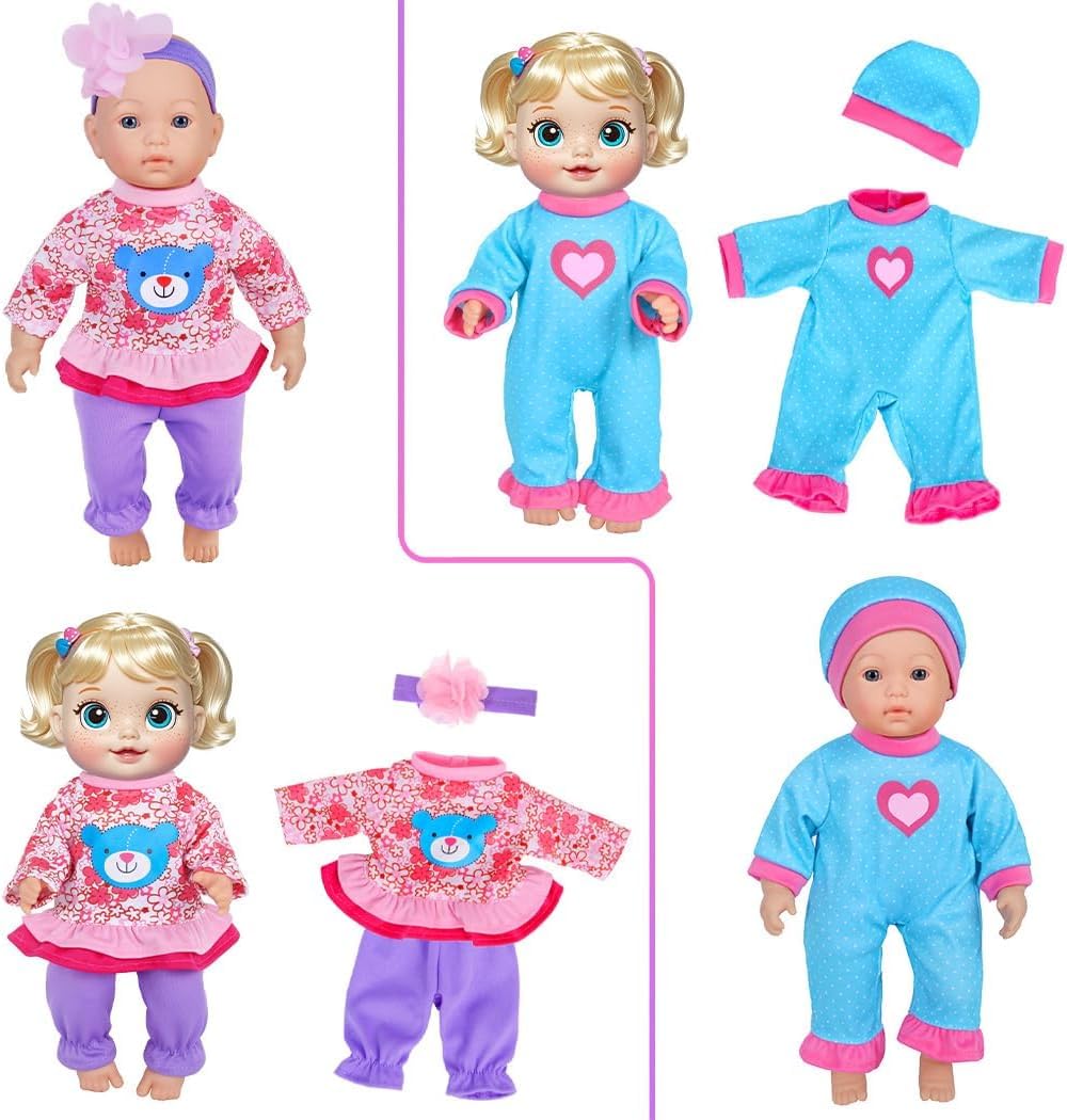 10 Sets Baby Doll Clothes and Accesories for 10 Inch Baby Dolls 12 Inch New Born Baby/Alive Baby Dolls 14 inch Dolls(No Doll