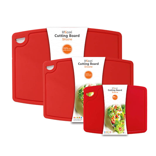 liflicon Cutting Board (L+Mid+Mini-Red)
