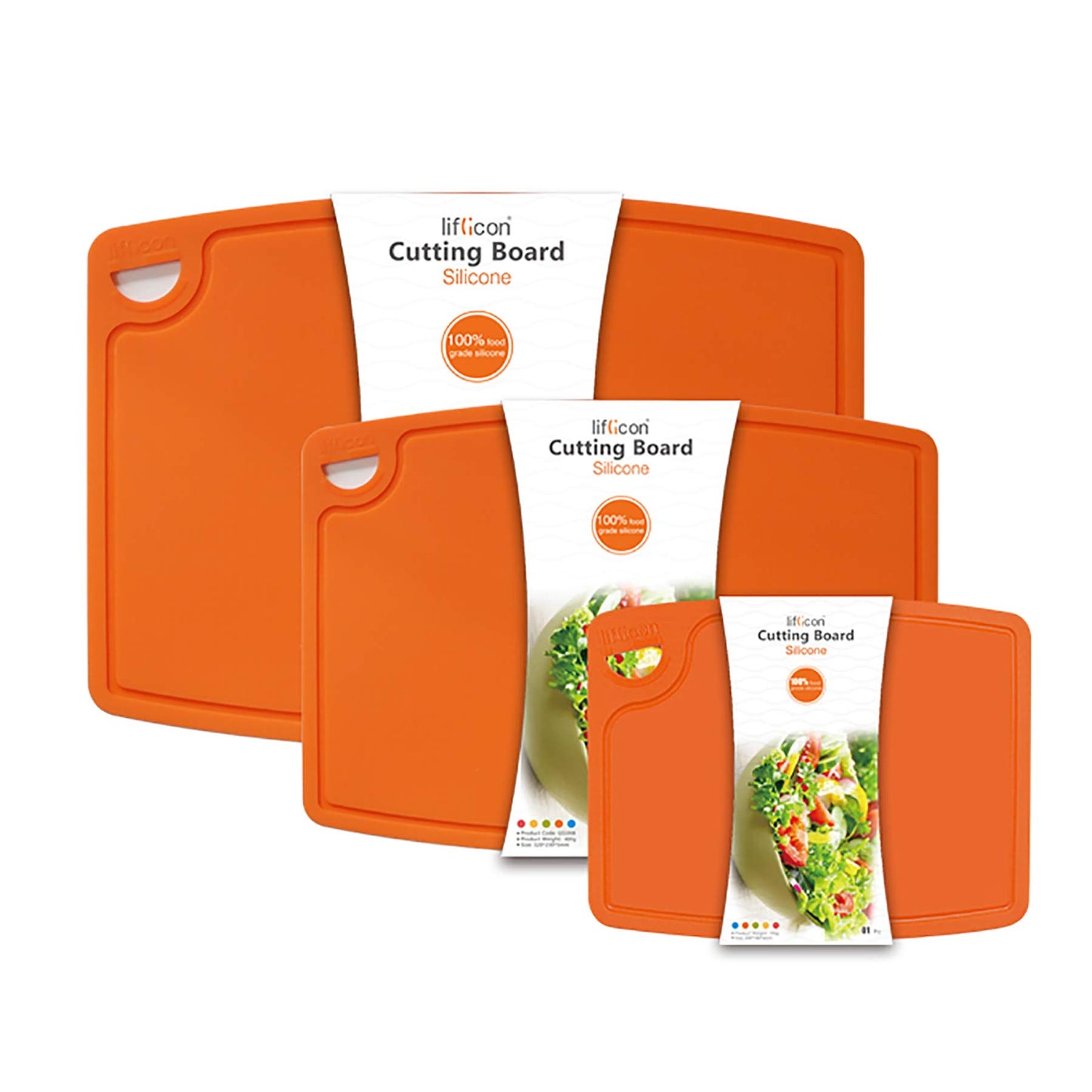 liflicon Cutting Board (L+Mid+Mini-Orange)