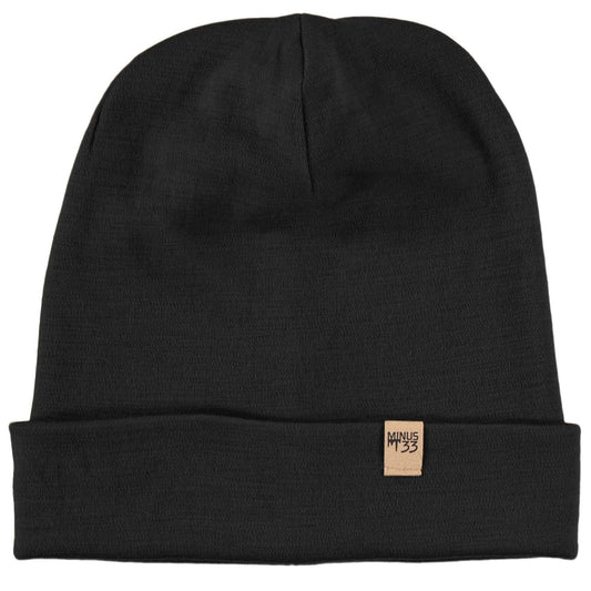 100% Merino Wool Cuff Beanie - Mens &amp; Womens Warm Winter Hat - Watch Cap - Toque - Black