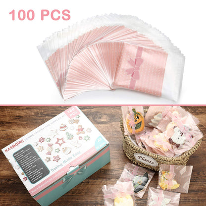 Kasmoire 188pcs Cookie Decorating Supplies Kit(ALL-IN-ONE),with 12pcs holiday cookie cutter,Mixing Tools,Piping Tools,Decorating Tools and 100pcs Cookies Bags for Beginners and Decorator