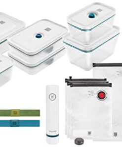 ZWILLING Fresh & Save Vacuum Starter Set, Glass, M/L, 16-pcs, La Mer