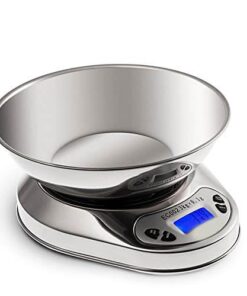 ZOCWJK Stainless Steel Kitchen Scale Electronic Scale Baking Scale High Precision 0.1g Household Food Scale with Tray Scales(