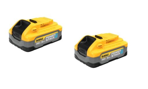 DEWALT 20V MAX XR POWERSTACK 5 Ah Lithium Ion Battery, 2-Pack (DCBP520-2)