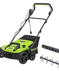 Greenworks 13 Amp 14-Inch Corded Dethatcher / Scarifier, DT13B00