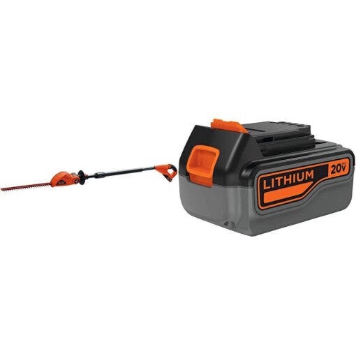 BLACK+DECKER 20V MAX Cordless Pole Hedge Trimmer, 18-Inch with Extra 4-Ah Lithium Ion Battery Pack (LPHT120 & LB2X4020)