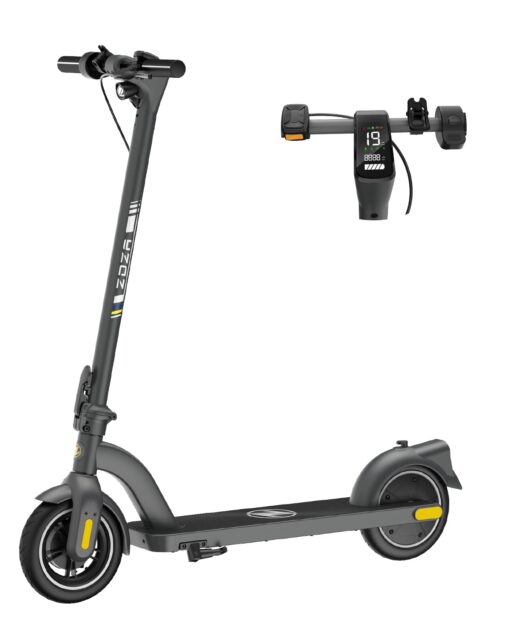 Electric Scooter ZD01, 500W Peak Motor & 19 MPH Electric Scooter Adults, 12-15 Mi Range Electric Kick Scooters, 8.5" Solid Tires, E-Lock & E-Horn, Lightweight Foldable Escooter for Commuter
