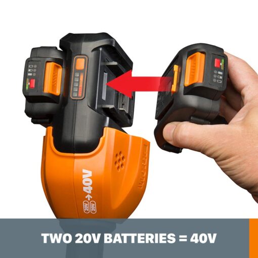 WORX 40V 13" Cordless String Trimmer/Edger + Leaf Blower Combo Kit, Batteries & Charger Included WG927 - Image 6