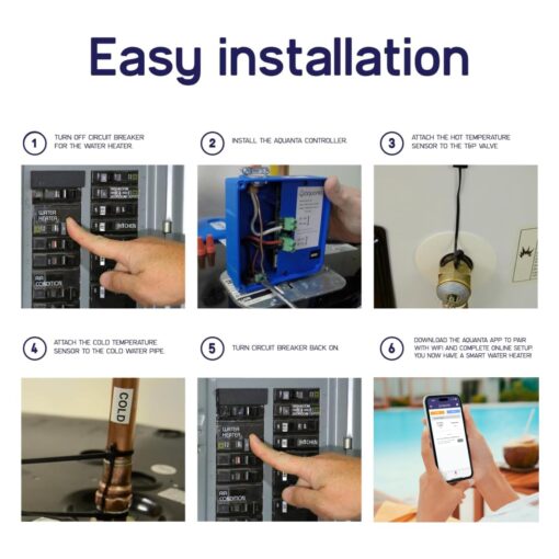 Smart Water Heater Timer: Optimize Hot Water Usage - Compatible with Alexa - Installs in Minutes, No Plumbing Required. Compatible with Gas Water Heaters. - Image 2