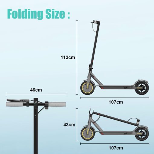 Electric Scooter Adults, Max 19 Mph & 19-23 Miles Range E-Scooter, Commuting Scooter Sport Scooter with APP Control, Powerful 350W 8.5" Solid Tires Foldable Electric Scooters (JS01-22Miles) - Image 3