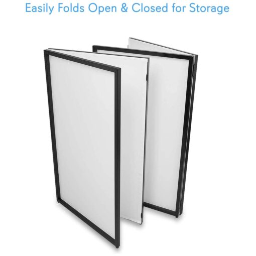 Pyle DJ Booth Foldable Cover Screen - Portable Event Facade Front Board Video Light Projector Display Scrim Panel with Folding Steel Frame Panel Stand, Stretchable Lycra Spandex - PDJFAC10 (White) - Image 8