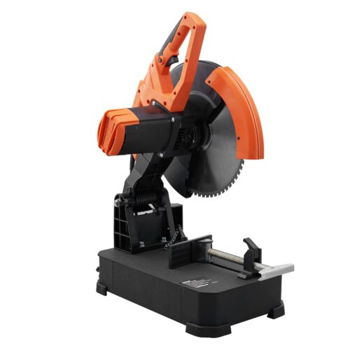 VEVOR Chop Saw, 14"/355mm Blade Diameter Cut Off Saw, 2800W 1200RPM Steel Cutting Machine, 0-45° Adjustable Dry Cut Chop Saw, Miter Saw for Cutting Metal Cold Cut Saw for Steel/Rebar/Iron/Aluminum - Image 2