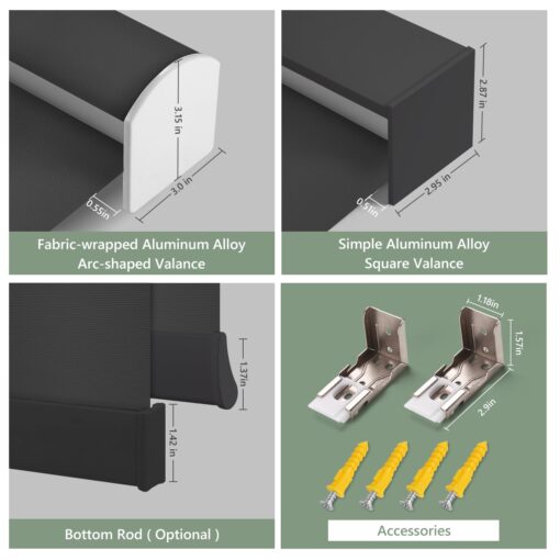 ZSHINE Motorized Blackout Window Blinds Customize Width (23-95 Inches) Remote Control Wireless and Rechargeable Window Roller Shades for, Home, Office, Hotel, Club, Restaurant and Cinema… (82010M) - Image 4