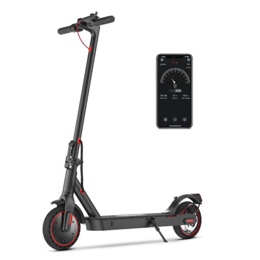 iScooter i9 Electric Scooter Adults and Teenages, 19 MPH, 18 Miles Range, 8.5'' Solid Tires, 350W Foldable and Cruise Control Escooter with Double Braking System and APP
