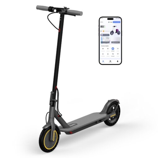 Electric Scooter Adults, Max 19 Mph & 19-23 Miles Range E-Scooter, Commuting Scooter Sport Scooter with APP Control, Powerful 350W 8.5" Solid Tires Foldable Electric Scooters (JS01-22Miles)
