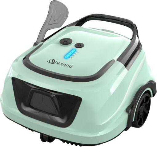 (2025 Upgraded) A1 Cordless Robotic Pool Vacuum, Automatic Pool Vacuum 120mins Running Time,Powerful Suction & Dual Filters, 2.5H Fast Charging, Ideal for Flat Above Pools Up to 1076 Sq.ft