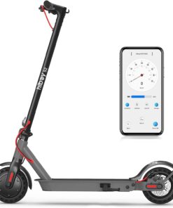 Hiboy S2 Electric Scooter - 8.5" Solid Tires - Up to 17 Miles Long-Range & 19 MPH Portable Folding Commuting Scooter for Adults with Double Braking System and App (S2)