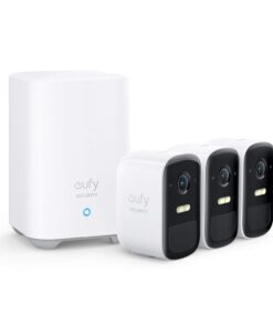 eufy Security, eufyCam 2C 3-Cam Kit, Security Camera Wireless Outdoor, Home Security System, HomeKit Compatibility, 1080p HD, IP67, Night Vision, Motion Only Alert, No Monthly Fee