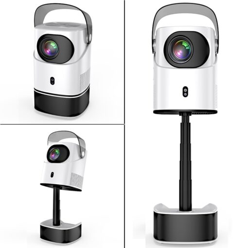 [29" Foldable stand] Portable Projector with WIFI and Bluetooth, Outdoor Movie Projector with Native 1080P, 600 ANSI, Electric Focus, Auto keytone, Dolby Audio, Smart Projector with Built in APPS
