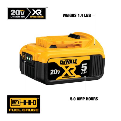 DEWALT 20V MAX XR Battery 2-Pack (DCB205-2) FLEXVOLT 20V MAX* Charger (DCB118) - Image 6