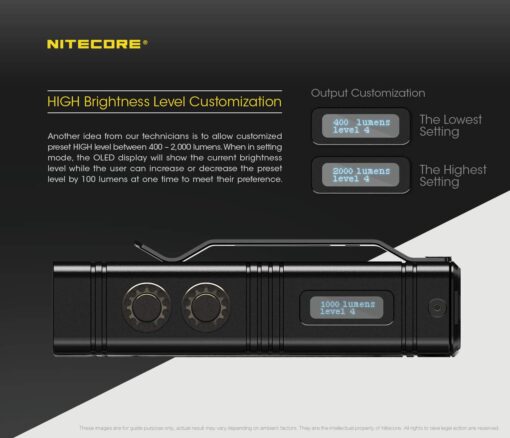 NITECORE TM10K TM10K Tiny Monster 10,000 Lumen Burst Rechargeable Flashlight, Black - Image 3