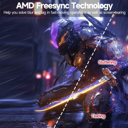 ZZA 32-Inch Curved Gaming Monitor 180hz,FHD 1080P Computer PC Monitor with 1500R |1ms (GTG) | HDR 600|Curved|122% sRGB|DP/HDMI|VESA|FreeSync & G-Syn,Mount Business, Office, Casual Gaming Monitors - Image 3