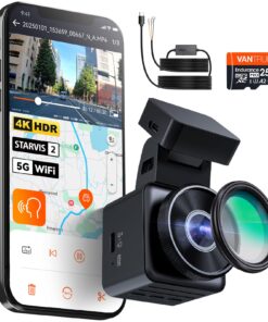 [Bundle-3 Items: Vantrue E1 Pro Dash Cam & Hardwire Kit & 256GB SD Card] 4K Mini Dashcam Front, STARVIS 2 IMX678 Night Vision HDR,