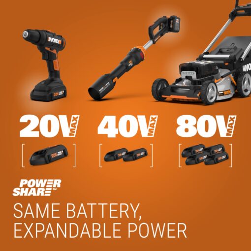 Worx 20V GT Revolution 12" Cordless String Trimmer & Turbine Leaf Blower Power Share Combo Kit - WG930.2 (Batteries & Charger Included) - Image 2