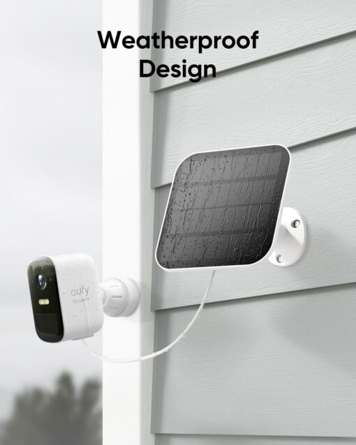 eufy Security, eufyCam 2C 2-Cam Kit with Solar Panel 2W, Security Camera Wireless Outdoor, Home Security System, HomeKit Compatibility, 1080p HD, IP67, Night Vision, Motion Only Alert, No Monthly Fee - Image 2