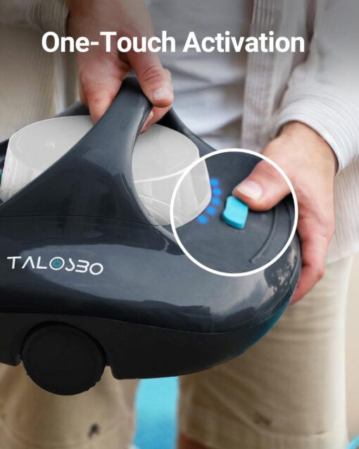 (2025 Upgraded) TALOSBO Pleco Se Cordless Pool Vacuum Cleaner Up to 130 Mins Runtime, Robotic Pool Cleaner with Fast Charge, Ideal for Flat Above Ground and Inground Pools up to 861 Sq. Ft. - Image 3