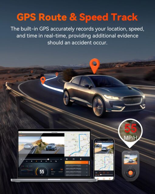 【Bundle: Vantrue S1 PRO Dual Dash Cam + Vantrue Hardwire Kit】 Vantrue S1 Pro 2.7K Front and Rear 5G Wi-Fi Dash Cam, 1944P Dual Hidden Dash Camera for Cars, STARVIS 2, Voice Control - Image 6