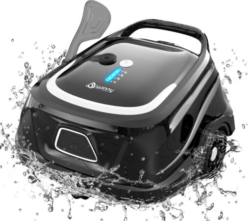 (2025 Upgraded) A1 Cordless Robotic Pool Vacuum, Automatic Pool Vacuum 120mins Running Time,Powerful Suction & Dual Filters, 2.5H Fast Charging, Ideal for Flat Above Pools Up to 1076 Sq.ft