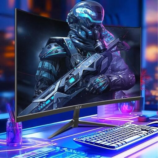 ZZA 32-Inch Curved Gaming Monitor 180hz,FHD 1080P Computer PC Monitor with 1500R |1ms (GTG) | HDR 600|Curved|122% sRGB|DP/HDMI|VESA|FreeSync & G-Syn,Mount Business, Office, Casual Gaming Monitors - Image 2