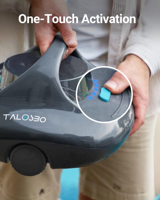(2025 Upgraded) TALOSBO Pleco Se Cordless Pool Vacuum Cleaner Up to 130 Mins Runtime, Robotic Pool Cleaner with Fast Charge, Ideal for Flat Above Ground and Inground Pools up to 861 Sq. Ft. - Image 3