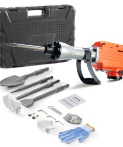 VEVOR Demolition Jack Hammer, MAX 2200W Electric Jackhammer Heavy Duty, 1350 BPM Concrete Breaker 4pcs Chisels Bit Chipping W/Case, Gloves