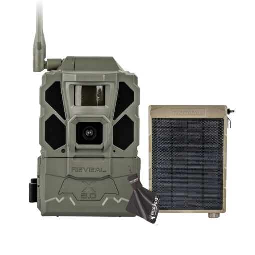 TACTACAM Reveal X Gen 3.0 Cellular Trail Camera - Multi Carrier, HD Photos & Videos, Pre-Installed Antenna, Built-in GPS, Best Battery Life, Low-Glow IR Flash, Fast Trigger Speed + Reveal Solar Panel