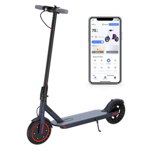 Electric Scooter Adults, Powerful 350W E-Scooter, Max 19 Mph & 19-23 Miles Range Scooters, Folding Scooters with 8.5" Solid Tires, Commuting Scooter Kick Scooter with APP Control