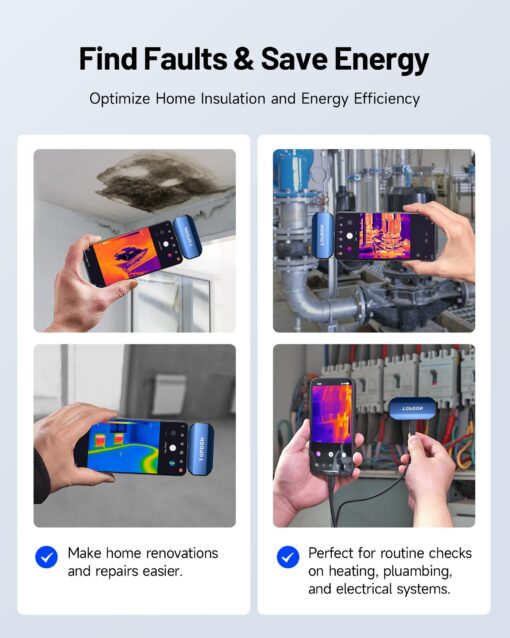 TOPDON TC001 Thermal Camera for Android, Super IR 512x384 High Resolution, Thermal Imaging Camera, Thermal Imager - Optimized Temperature Accuracy, Works for Smartphones and Tablets & PC(not for iOS) - Image 6