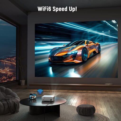 [Auto Foucs] Smart Projector with WiFi and Bluetooth, VISSPL 4K Supported Video Projector, Auto Keystone, Home Theater Movie Phone Projector Compatible with Android/iOS/Windows/TV Stick/HDMI/USB - Image 5