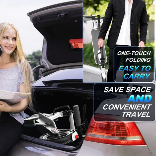 Qlaway 8.5" Aluminum Alloy Frame E Scooter for Adults 20 MPH Sport Escooter 350W Motor, Electric Scooter Up to 22 Miles Range, Bearing 265 LBS/APP Control-White - Image 4
