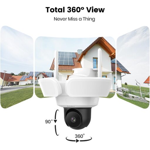 AOSU Floodlight Camera Wired, 3K UHD Security Camera Outdoor, 360° Coverage Surveillance, 24/7 Recording, Motion Detection, 2600-Lumen Motion-Activated Floodlight, Color Night Vision, No Monthly Fee - Image 3