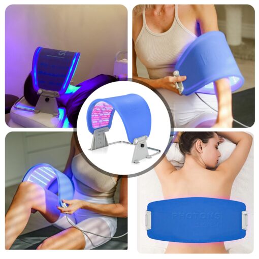 ZOVIE Infrared Light Therapy LED Facial Light Therapy Mask-Photons Facial Skin Care Machine LED Beauty Mask-Flexible Led Light Therapy(Navy-Blue) - Image 2