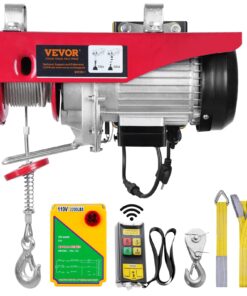 VEVOR 2200lbs Electric Hoist with Wireless Remote Control,110v Electric Hoist with Remote Control, 40ft/20ft Lifting Height & Pure Copper Motor, for Garage Warehouse Factory