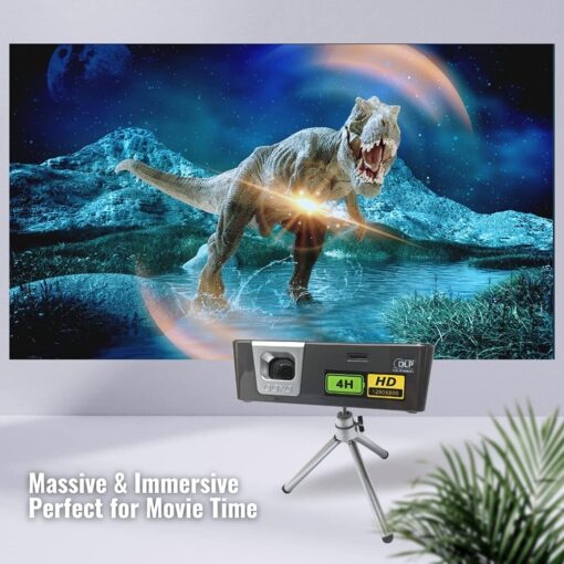 [4 Hour Battery] Worlds Brightest Battery Pico Projector, AAXA P6X 1000 Lumen, USBC Video WiFi/BT Wireless Mirroring Portable Mini Compact DLP 1080p Support 30000 Hours LED HDMI/USBC/USB/microSD - Image 6