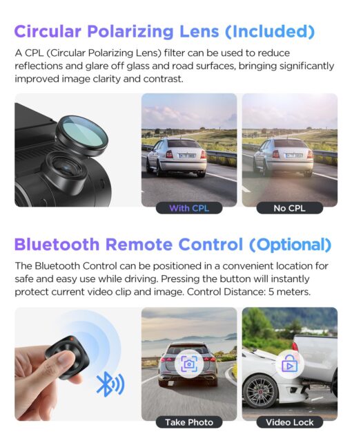 【Bundle: VIOFO A229 Pro 2CH + HK4 Hardwire Kit with 8pcs Fuse Tap】 VIOFO A229 Pro 4K HDR Dash Cam, Dual STARVIS 2 IMX678 IMX675, 4K+2K Front and Rear Car Camera, 2 Channel with HDR, 5GHz WiFi GPS - Image 4