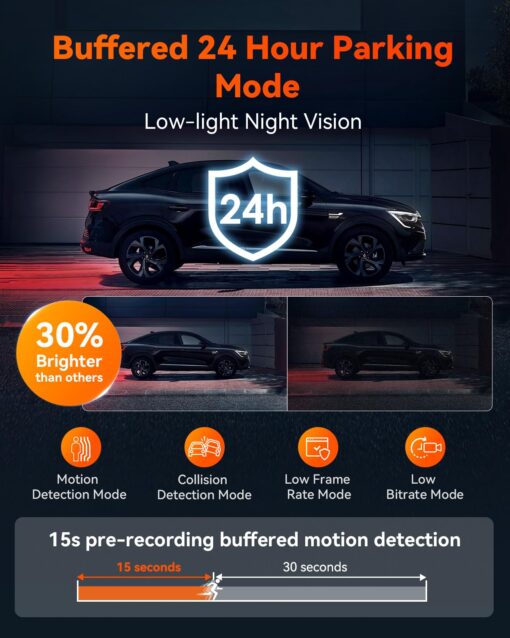 【Bundle: Vantrue S1 PRO Dual Dash Cam + Vantrue Hardwire Kit】 Vantrue S1 Pro 2.7K Front and Rear 5G Wi-Fi Dash Cam, 1944P Dual Hidden Dash Camera for Cars, STARVIS 2, Voice Control - Image 5