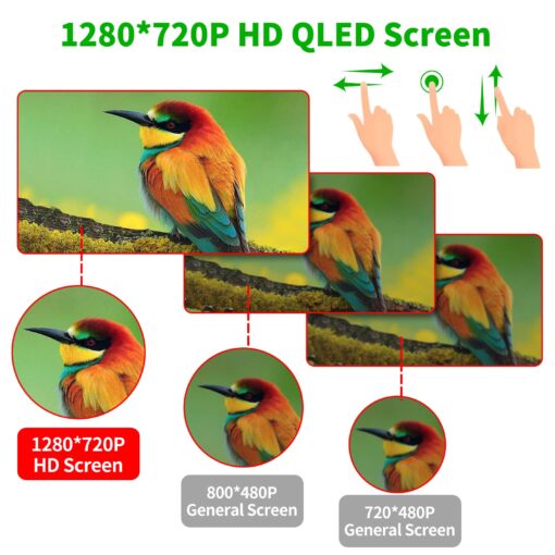 [QLED Screen Upgrade] Double Din Car Stereo with Dash Cam, Wireless Apple CarPlay and Android Auto, Bluetooth 5.3, 4.2-Channel Audio Output, MirrorLink, Backup Camera, AM/FM Car Radio - Image 2