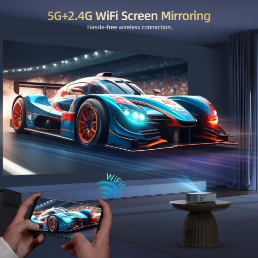 [Netflix Officially & Dolby Audio] Smart Projector with WiFi6 and Bluetooth5.3, Electric Focus & Auto Keystone 4K Support, 22000L Movie Projectors, OWNKNEW Native 1080P Proyector Built-in Apps - Image 4