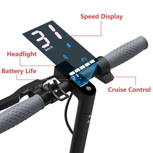 MAXSHOT Electric Scooter for Adults, 8.5"/10" Tires, 19/22Mph, 350W/500W Motor, 21-28 Miles Range, Folding E-Scooter with Dual Suspension,APP(V1/SPRO/MAX) (V1-Sportscooter-7.8Ah) - Image 2